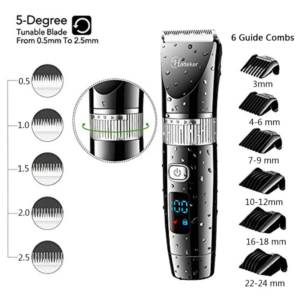 

13 piece hair clipper set professional beard trimmer rechargeable hair trimmer barber haircutting waterproof haircut machine