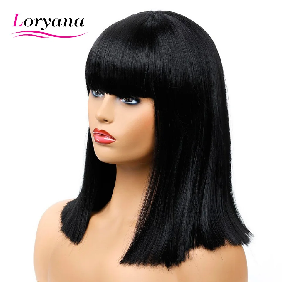 

Straight Wigs Loryana Synthetic Black Wig For Black Women White Women Short Wig Cosplay Hair Synthetic Lace Front Wig