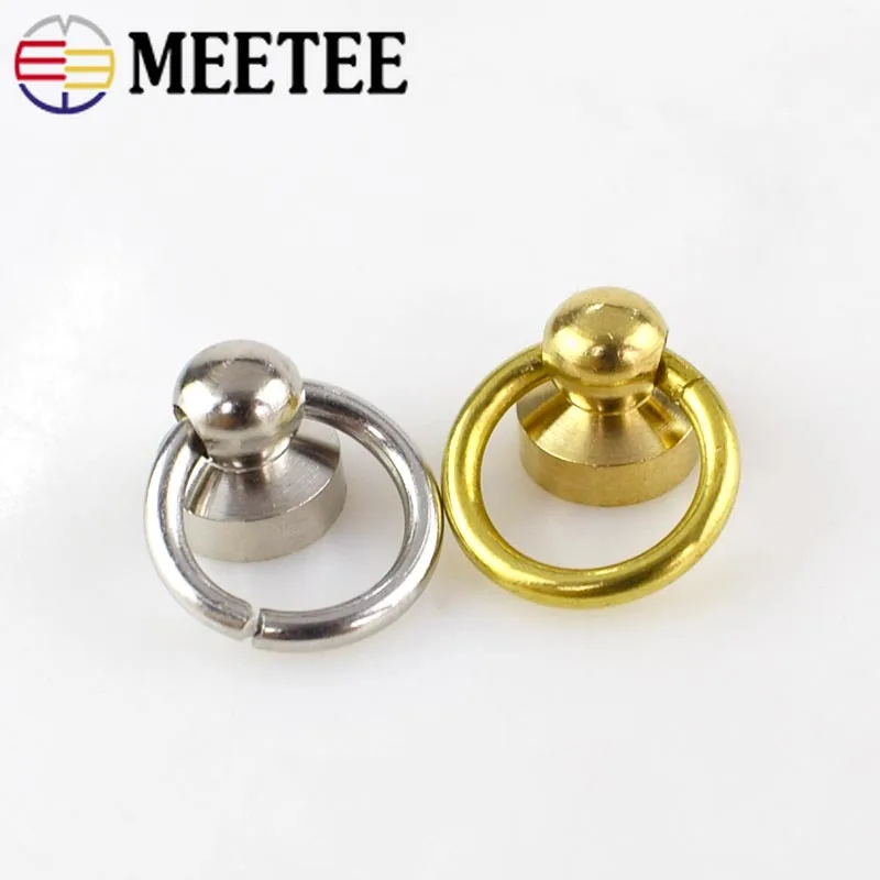 Круглые латунные винты шпильки для сумки вешалки ремней заклепки ногтей