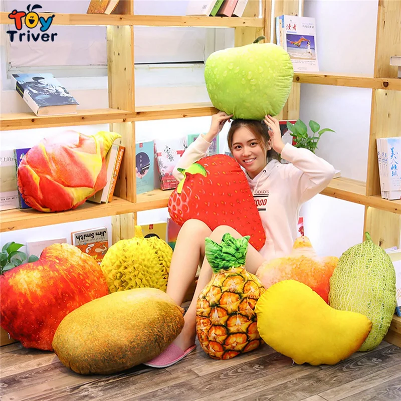 Подушка в виде фруктов кукла картофель брокколи клубника яблоко дуриан морковь