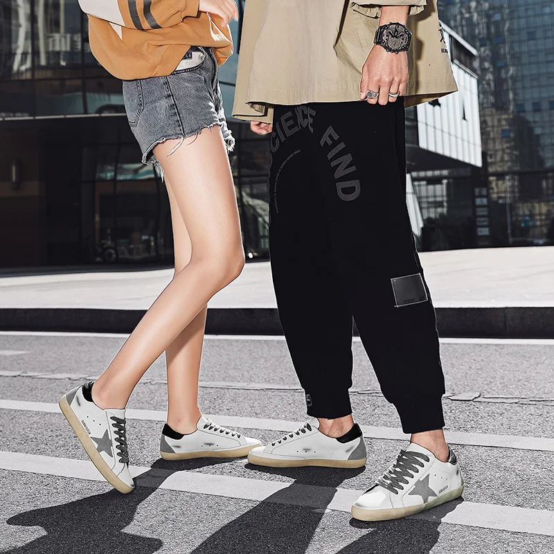 

2021 New Couple Shoes Men's Casual Shoes Joker Simple Comfortable Low Cut Rubber Non-slip Lace-up Fashion Outdoor Flats 35-44