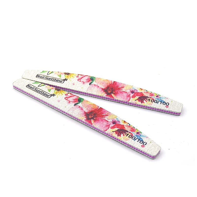 5Pcs/Lot 100/100 Nail Block Colorful Flower Buffer Washable Thick Sandpaper New Design Pedicure Gel Polisher Polishing Files | Красота и