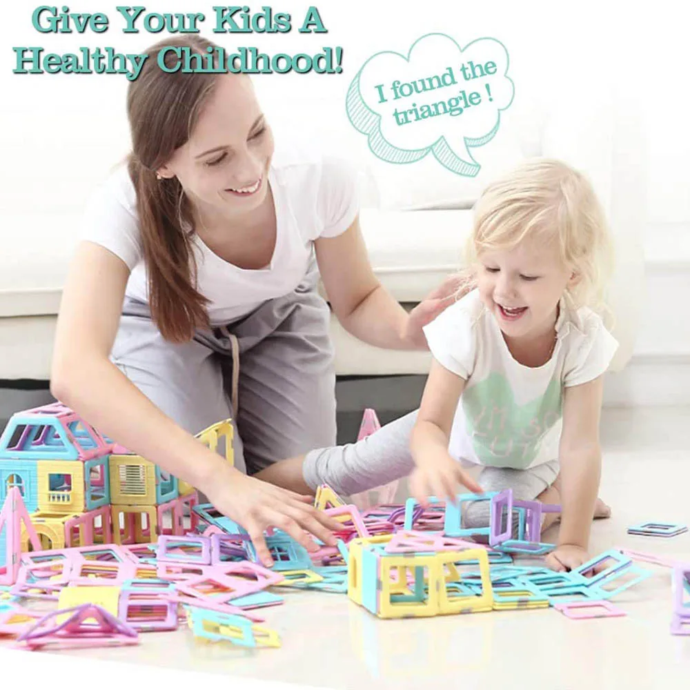 32-269PCS Magnetic Building Blocks Construction Set Magnets Constructor Stacking Toys for Children Kids Best Birthday Gift | Игрушки и