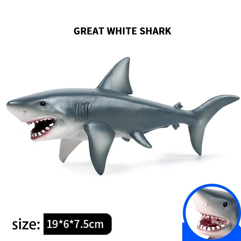 Искусственные животные большая белая акула модель животных модели