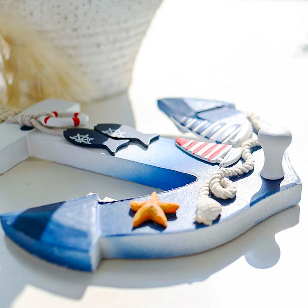 

Sea Anchors Ocean Catcher Decoration Original Wooden Door Hanging Art Gifts To Bestie Friends Creative Valentine's Day Gifts