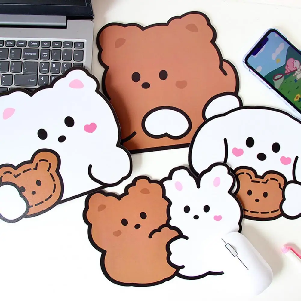

Mouse Pad Bear Cartoon Wear-resistant Anti-slip Cute Animal Computer Mat for Home Waterproof slippery mouse pad