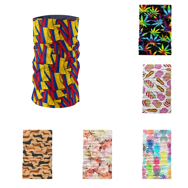 

Flower Print Headband Magic Bandana Microfiber Seamless Tubular hijab Neck Tube Sports Scarf Mask Headwear Motorcycle kerchief