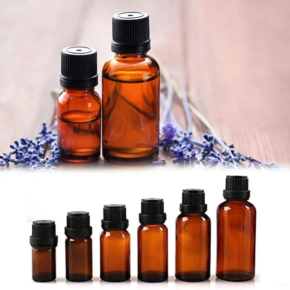 5 мл/10 мл/15 мл/20 мл/30 мл/50 мл мини бутылка для эфирного масла из янтарного стекла