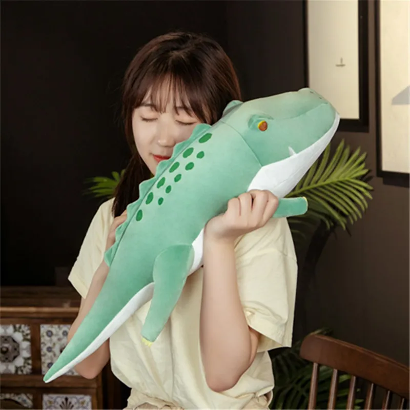 

55/65cm marine animal crocodile plush toy soft padded big shark pillow for kids holiday gifts for girlfriend Juguetes de peluche