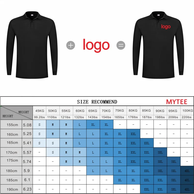 Мужская рубашка-поло MYTEE с длинным рукавом вышивкой/принтом | одежда