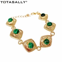 totasally new geometric bracelet for women vintage link peacock stone simulated pearl charm bracelet gifts dropship