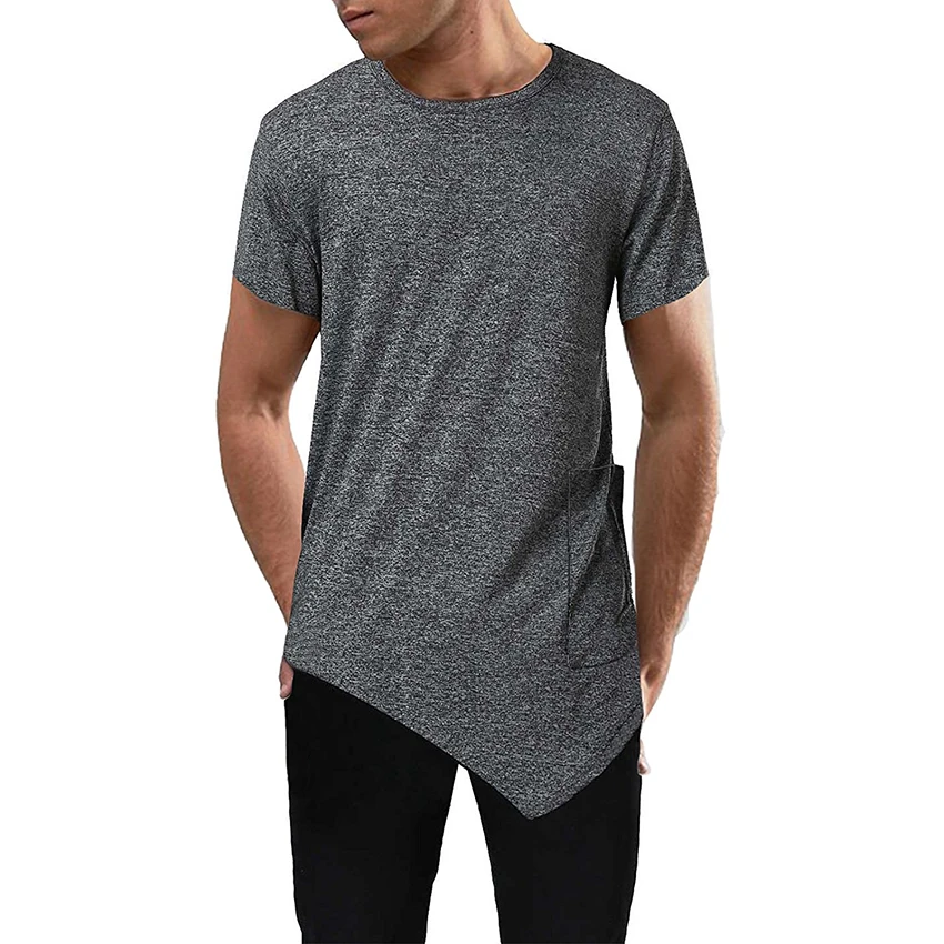 Футболка мужская облегающая с короткими рукавами уличная одежда в хипстерском