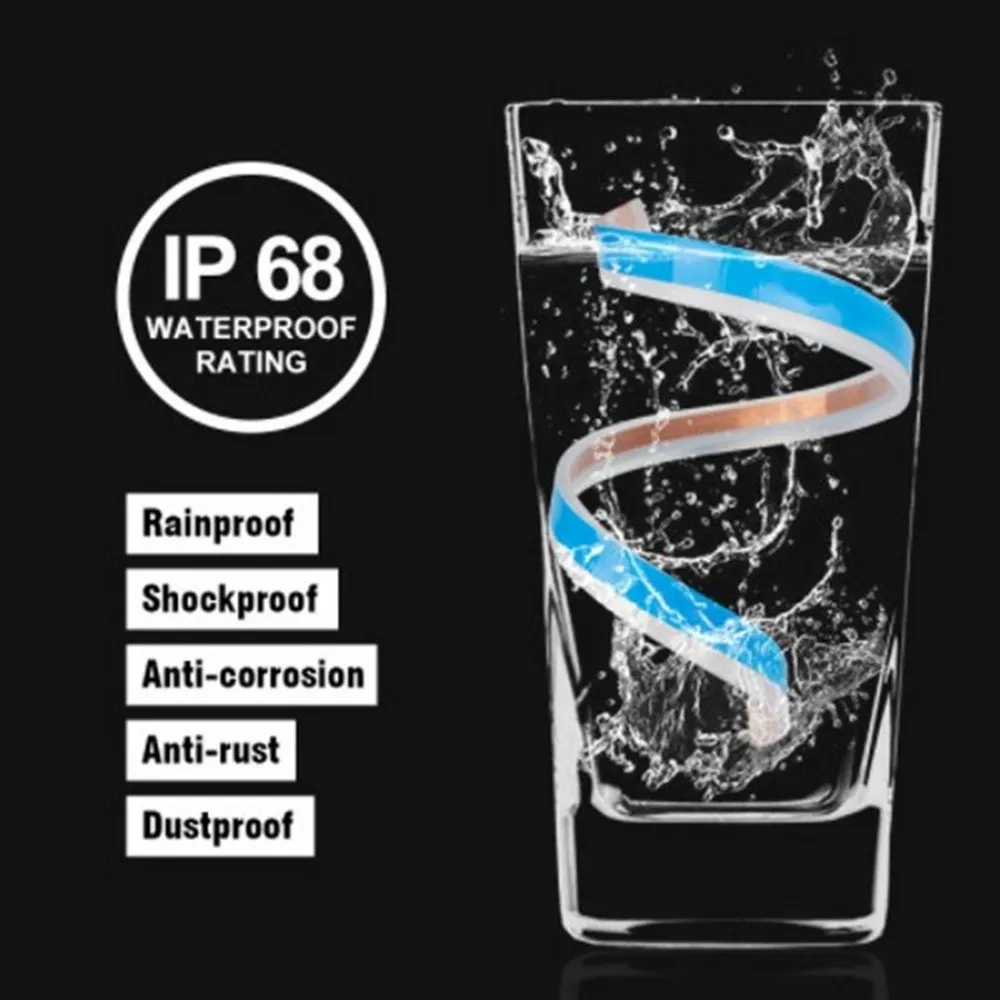 2 шт. 60 см Водонепроницаемый гибкий универсальный автомобильный светодиодный DRL