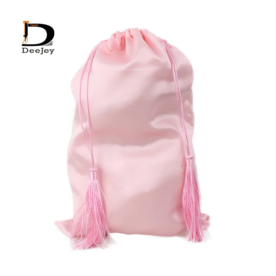 28x40 см Чистый Белый Розовый Черный натуральные волосы упаковка атласная шелковая