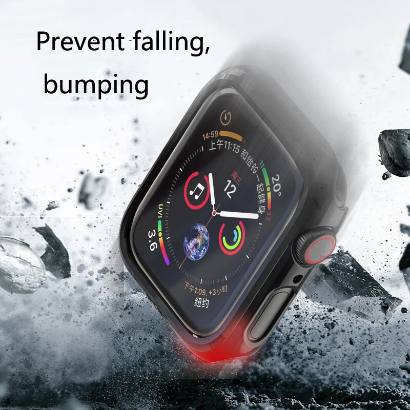 Чехол+ Защитная пленка для Apple watch band 44 мм 40 мм 42 мм 38 мм Гидрогелевая пленка оболочка защита iwatch 4 3 2 1 Аксессуары