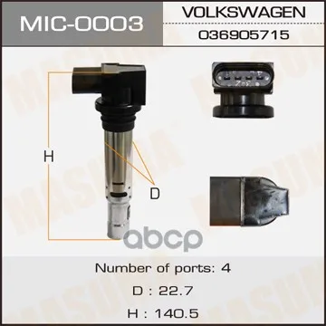 Катушка Зажигания Audi/Vw/Skoda 1.4 1.6 04 14 Masuma арт. MIC0003|Датчик давления в шинах| |