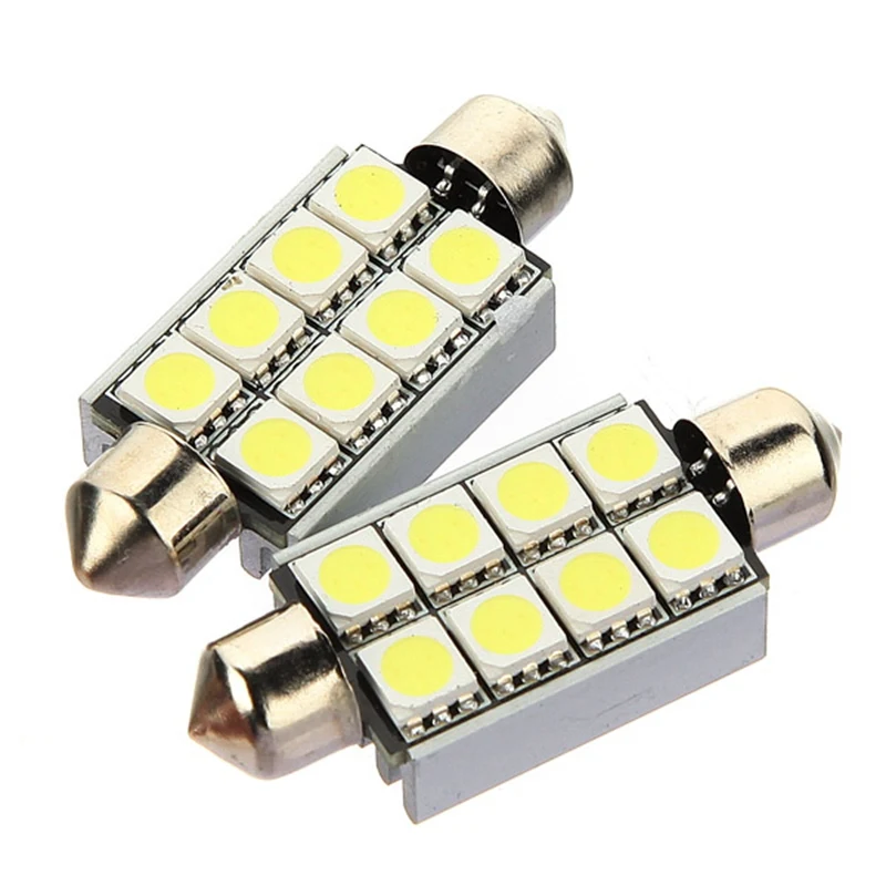 42 мм 8 SMD 5050 LED CANBUS безотказный номерной знак чисто белый свет лампа для чтения