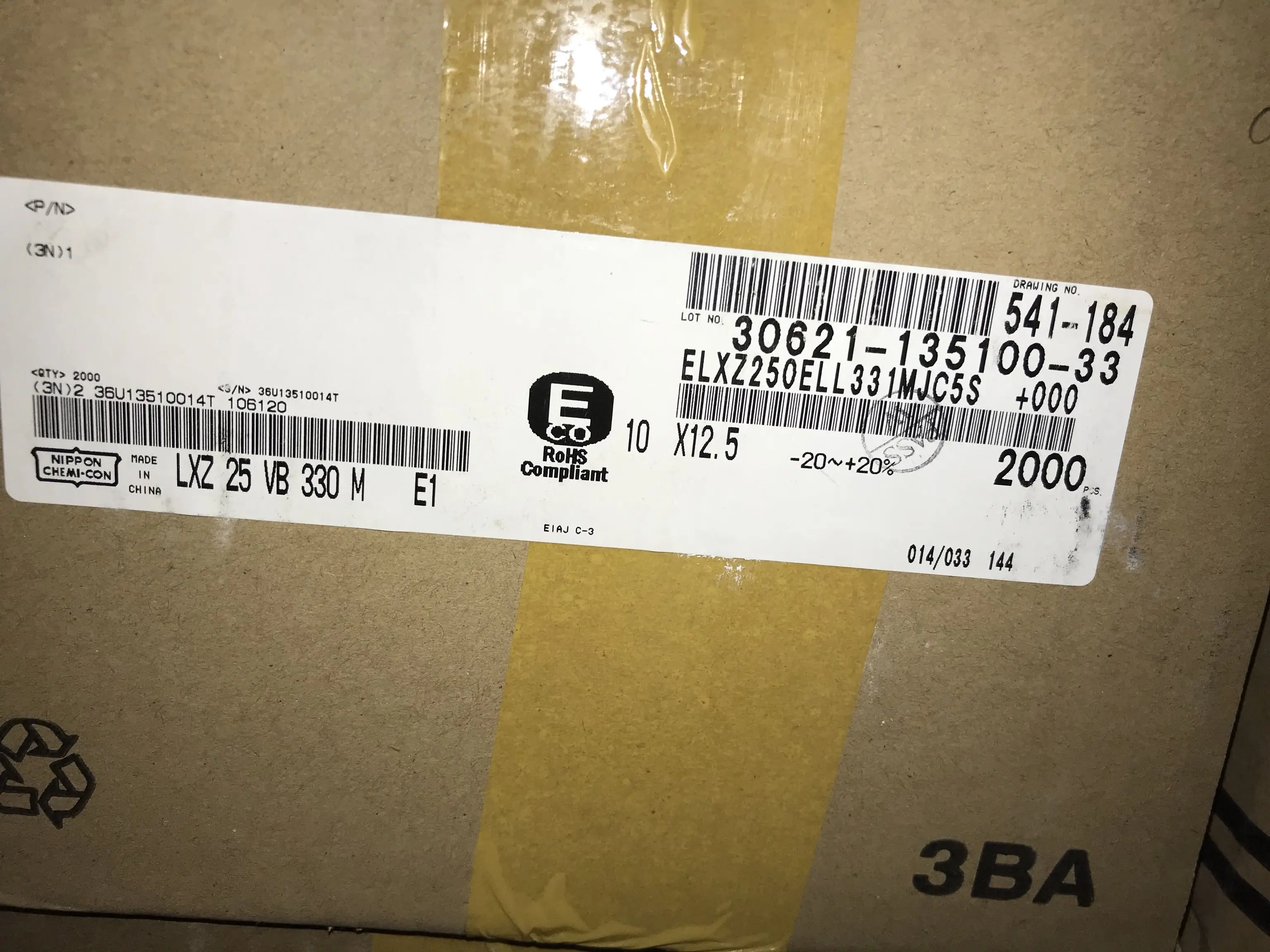 100 шт. Новый NIPPON лдз 25V330UF 10x12.5MM электролитический конденсатор NCC 330 мкФ алюминиевая