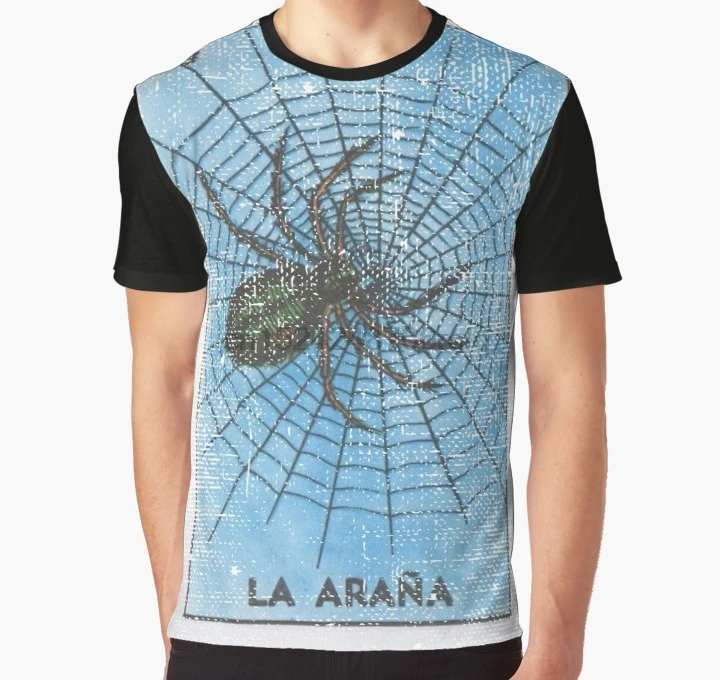 Принт по всему миру 3D футболка Мужская забавная La Arana Loteria Card (The Spider) полная печать
