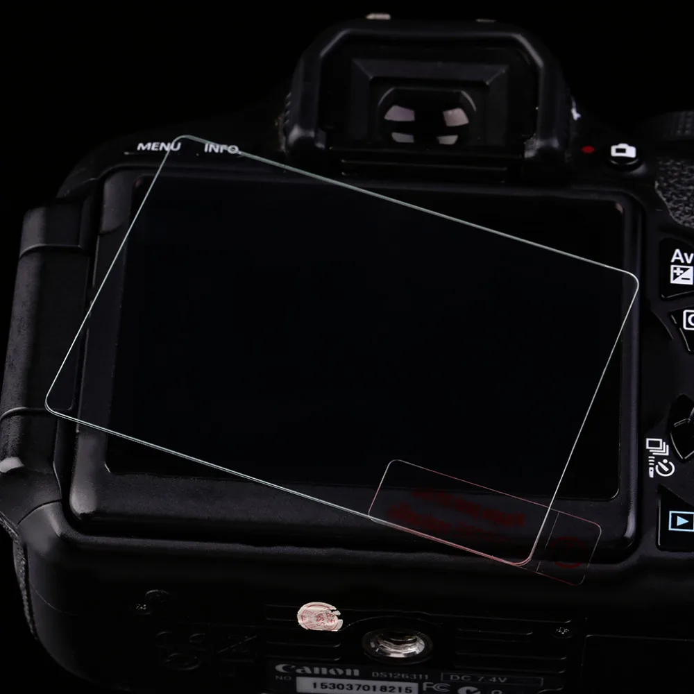 Экран протектор объектива Цифрового Фотоаппарата Canon 550D 60D 600D закаленное Стекло пленка на экран LCD Защитная крышка 0,4 мм Защитная пленка для Водонепроницаемый крышка