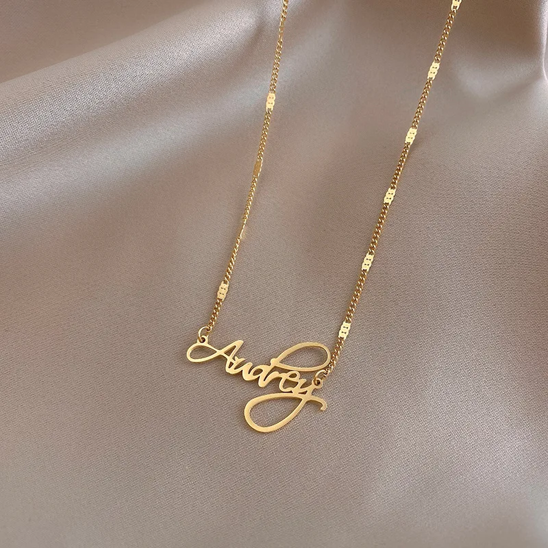 Titanium Stainless Steel Pendant Necklace Letter for Women Men Goth Round Ball Choker Gold color Chains Vintage Jewelry Gift | Украшения и