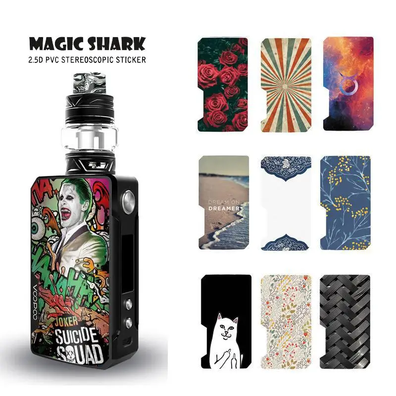 Волшебная Акула цветок картина Кристалл волк ПВХ джокер лист череп граффити