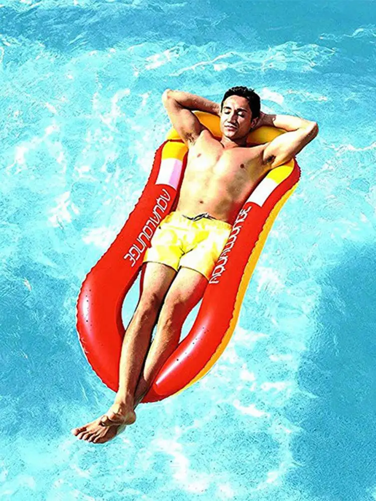 Надувной пляжный матрас S-образной формы плавающий надувной диван для бассейна