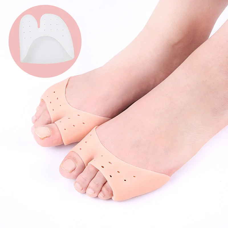 

1Pair New Toe Separator Separateur D'ortei Hallux Valgus Corrector 5 Hole Bunion Orthotics Protector Bones Overlapping Insoles