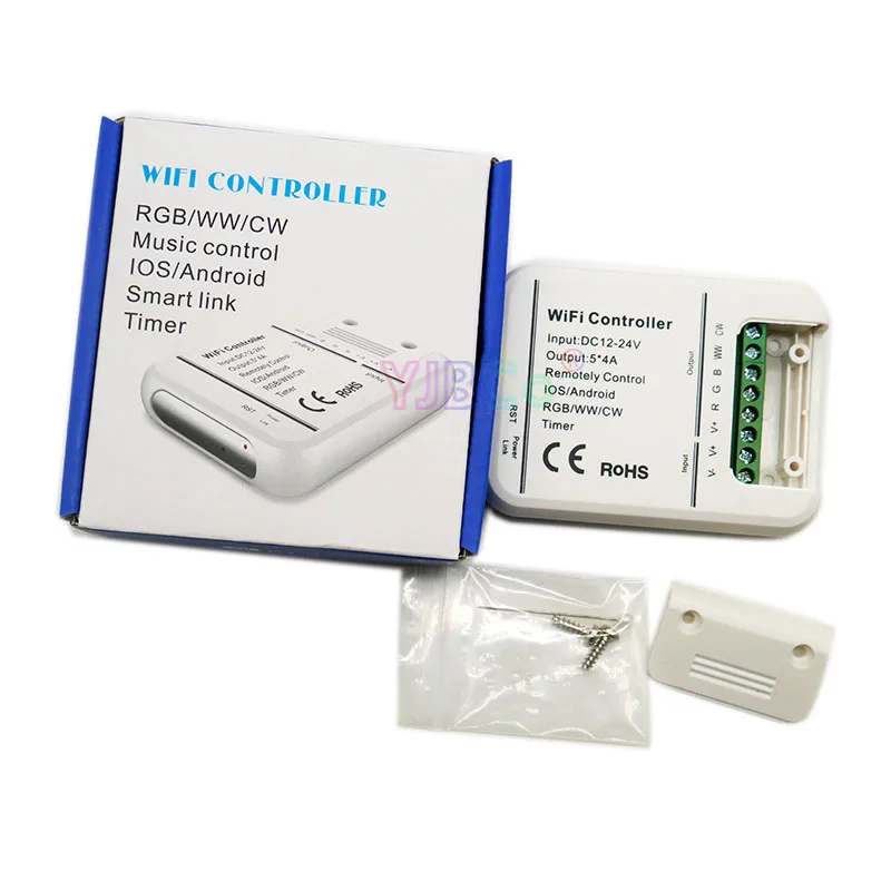 

Светодиодный регулятор, прибор для управления музыкой и таймером, работает от Wi-Fi RGBW/WW/CW, 5 каналов, 16 миллионов цветов
