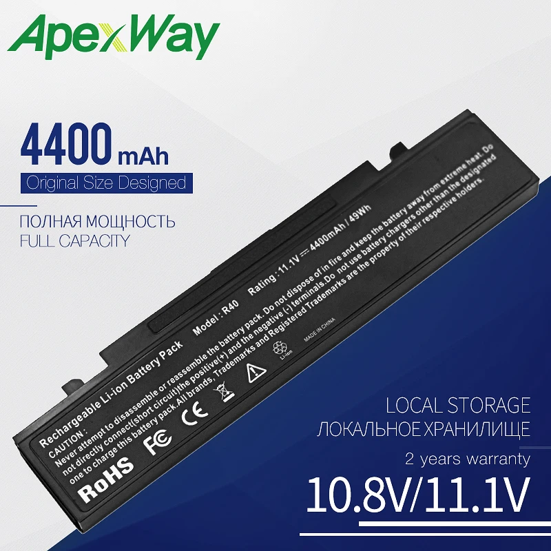 Apexway ноутбук Батарея для samsung R65 R60 R510 R45 P50 P210 R408 R410 R458 R460 R700 AA PB2NC3B PB2NC6B PB4NC6B X60