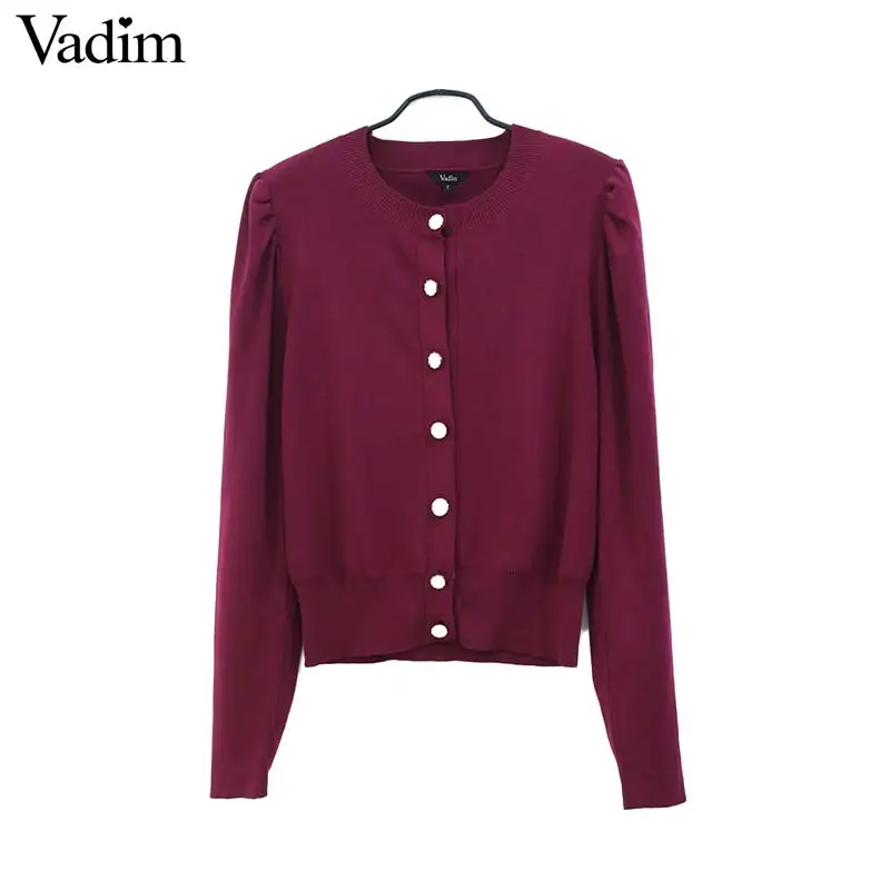 Женское элегантное платье vadim трикотажные кардиганы с пуговицами и круглым