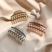 luxury women alloy hair claws geometric hollow out hair clips gold silver black barrettes metal makeup hairpins hair accessories
