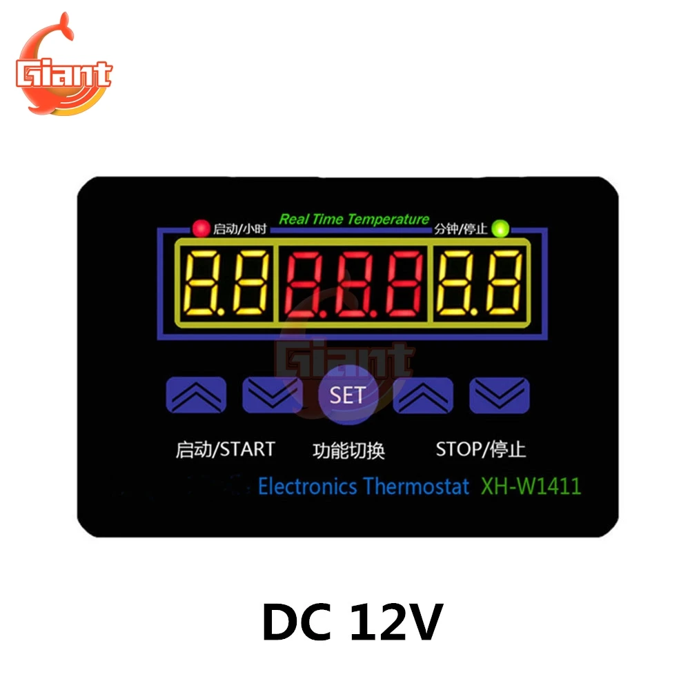 AC 110-220 В DC 12 цифровой ЖК-регулятор температуры регулятор нагрева охлаждения