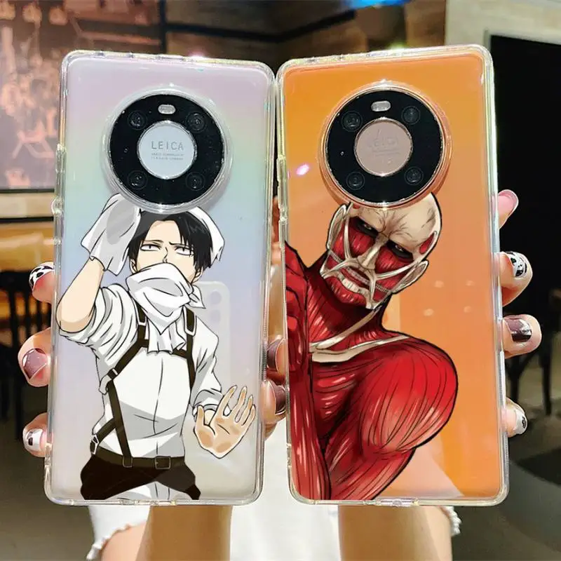 

Anime Japanese Attack On Titan Phone Case For Huawei P 20 30 40 pro lite Psmart2019 Honor 8 10 20 Y5 6 2019 Nova3E