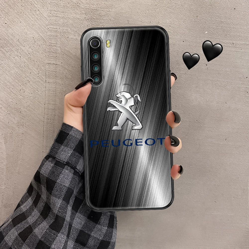 

peugeotes soprt car Phone case For Xiaomi Redmi Note 7 7A 8 8T 9 9A 9S 10 K30 Pro Ultra black painting back art coque soft prime