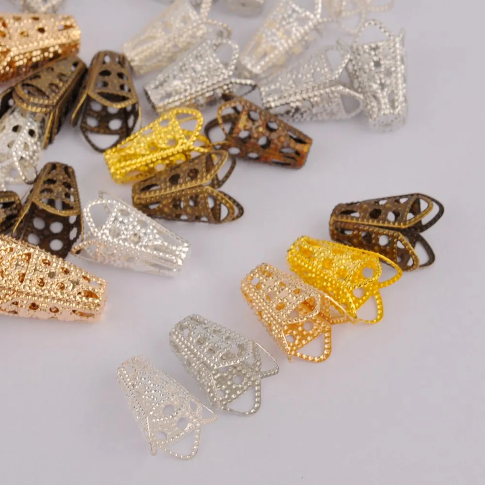 1000 шт. 10x16 мм филигранные бусины с цветами разделительные для детской подвески