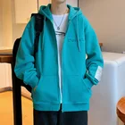 Мужской свитшот на молнии, в стиле оверсайз