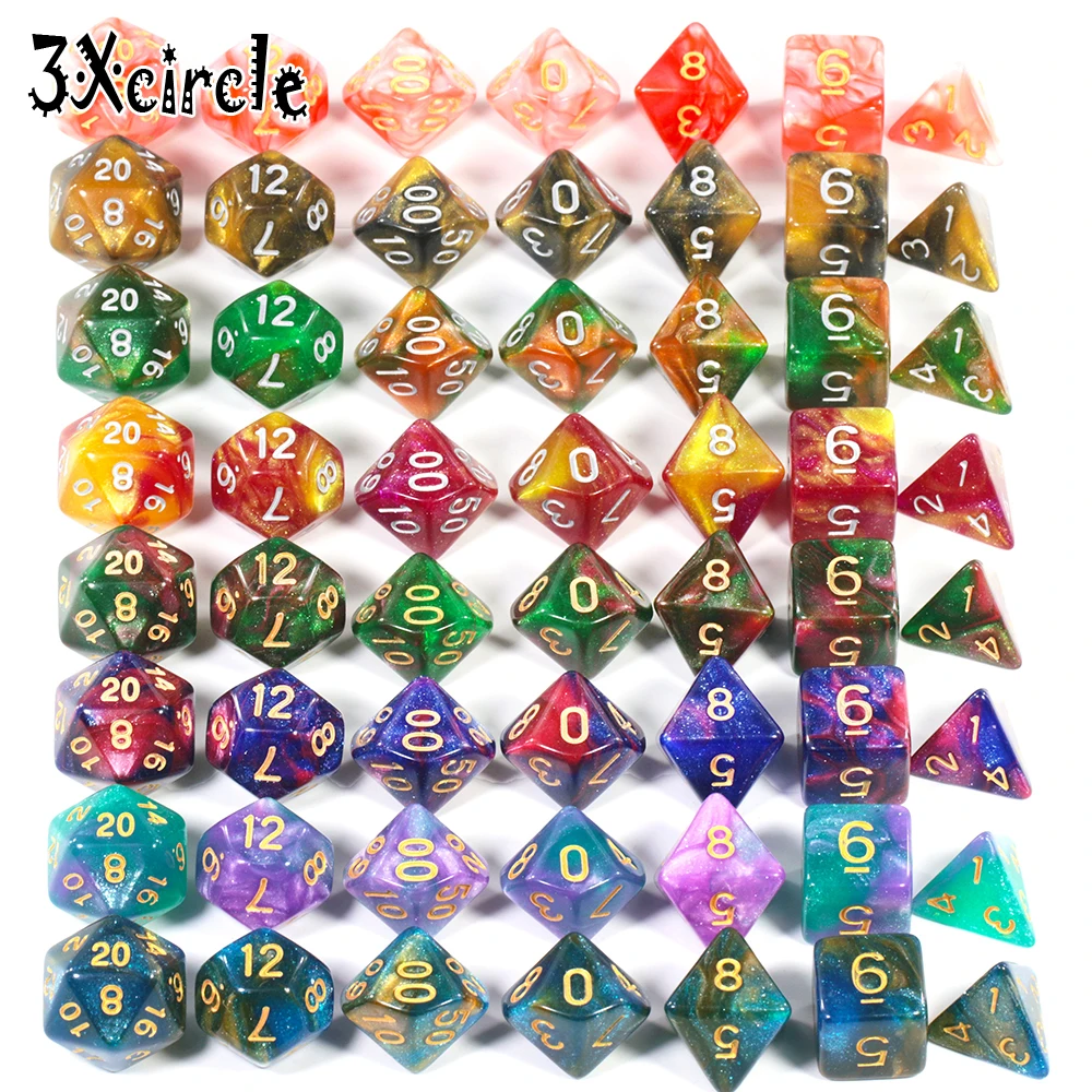 Красочные высокое качество 15 цветов творческая Вселенная Галактика кости набор