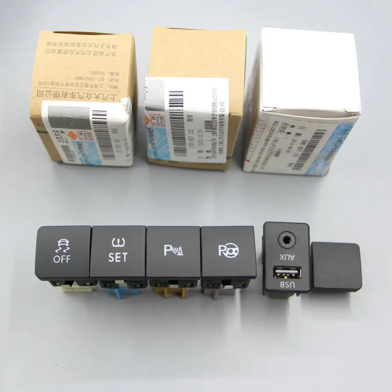 

Apply to Golf 6 MK6 Jetta Touran Scirocco Radar OPS switch Automatic parking ESP off switch USB set tire pressure switch