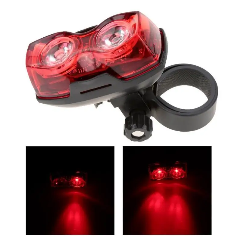

Cycling Bicycle Clamp Tail Light 2 LED Bike Flashing Rear Lamp Safety Light Ultra-bright Quick Release 3 Modes Bike Light