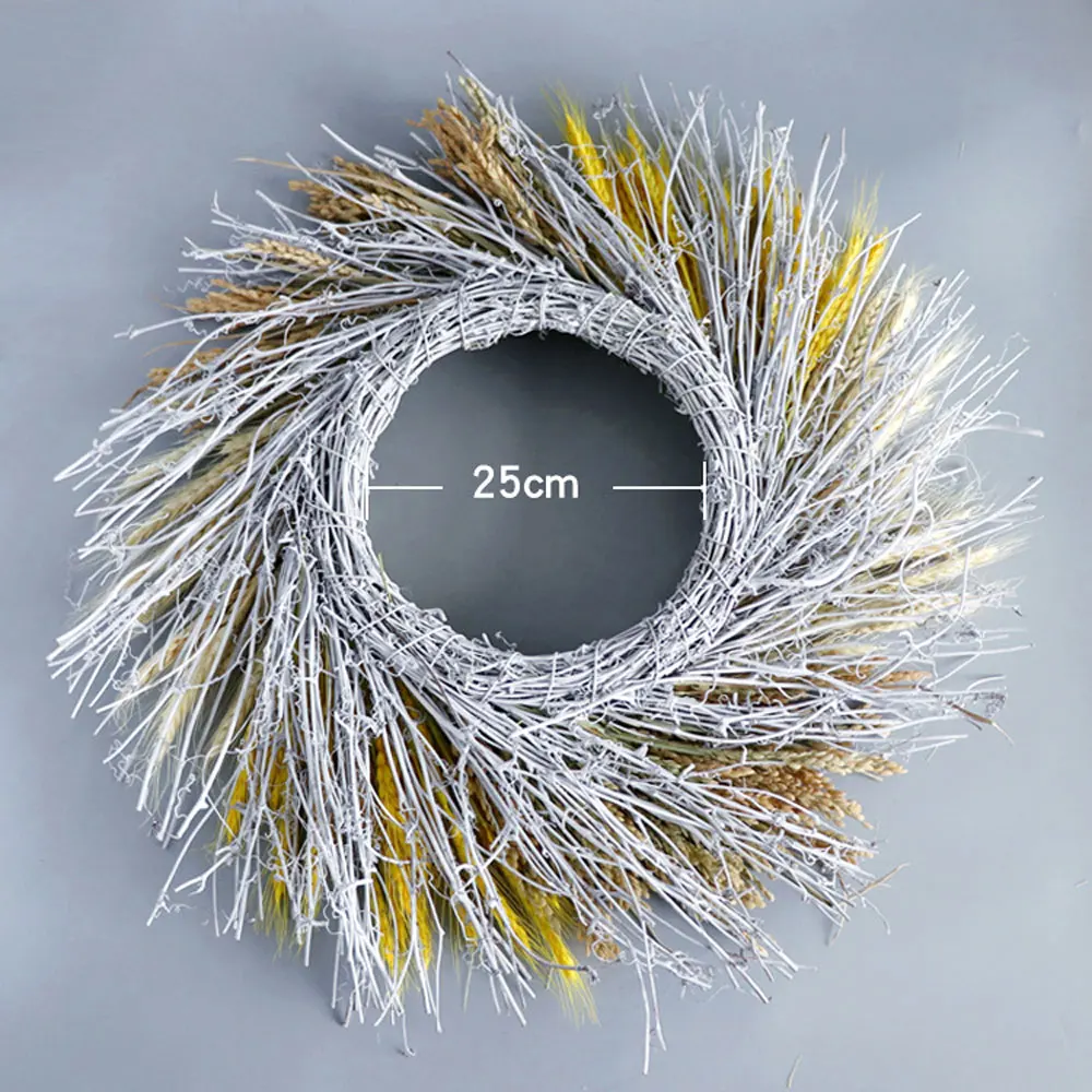 Украшение для двери дома венок из пшеницы праздничный реквизит гирлянда окно