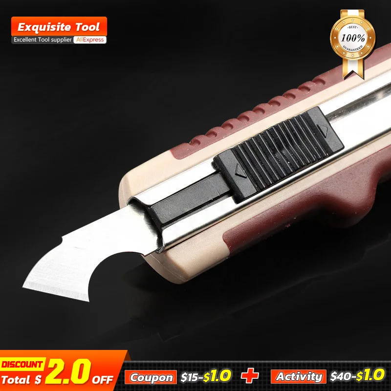 

LIJIAN Mini Hook Knife With 4pcs Blades Set Pocket Oblique Hand Work Cutting DIY Tools Replace Blade Paper Card Cutter Scalpel