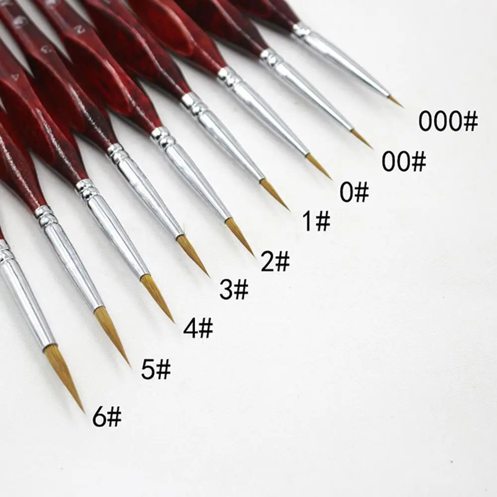 

Fine Professional Sable Hair Paint Brush Miniature Art Brushes for Drawing Gouache Oil Painting Brush Art Supplies r29