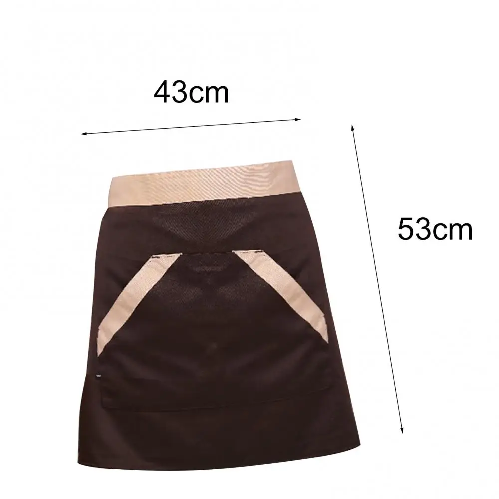 

Unisex Short Half Apron Restaurant Hotel Server Waiter Supplies with Pockets Half Apron
