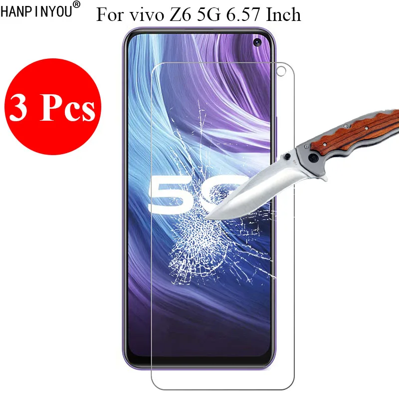 

3 шт./лот, новинка, 9H, 2.5D закаленное стекло, защитная пленка для vivo Z6 5G 6,57 "+ инструменты для очистки