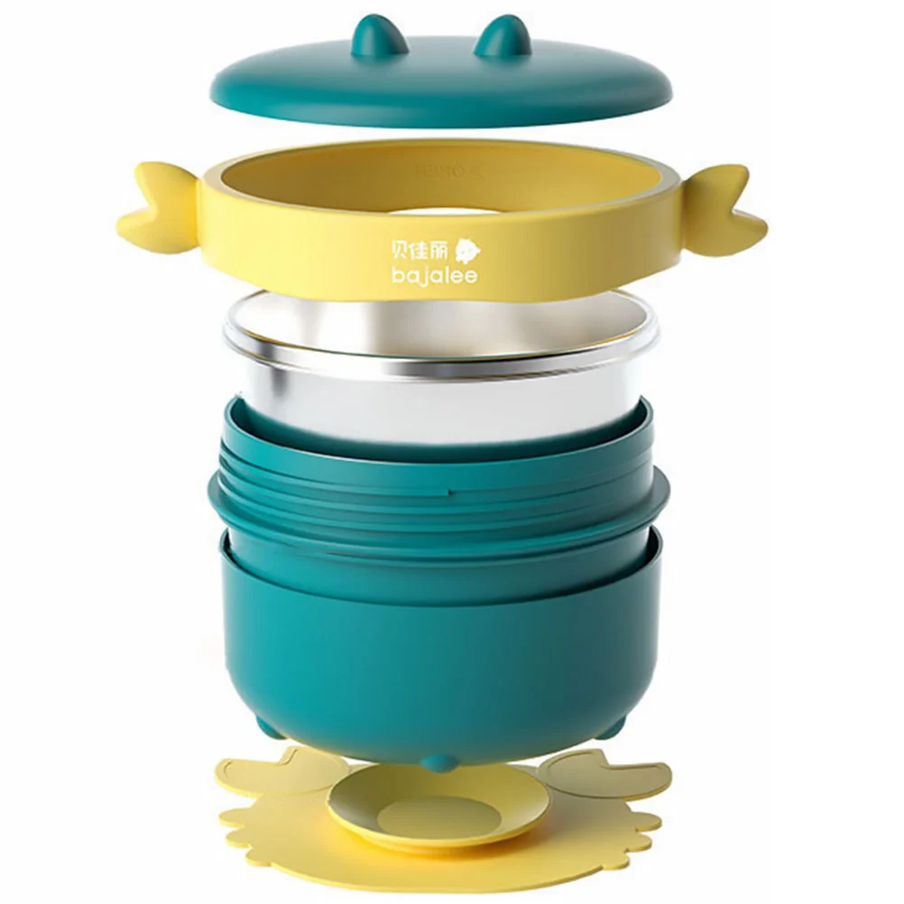 

Stainless Steel Suction Cup Bowl Water Injection Baby Feeding Bowl Baby Bowl