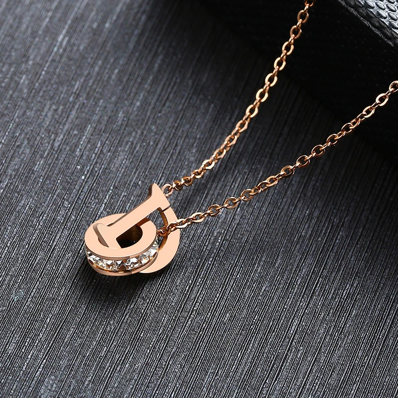 Оригинальное ожерелье D изысканное циркония Циркон розовое золото Тон Шарм