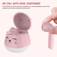 zw t7 tws earbuds wireless stereo sound earphone cute headset wireless bluetooth 5 0 headphones with charging box for smartphone