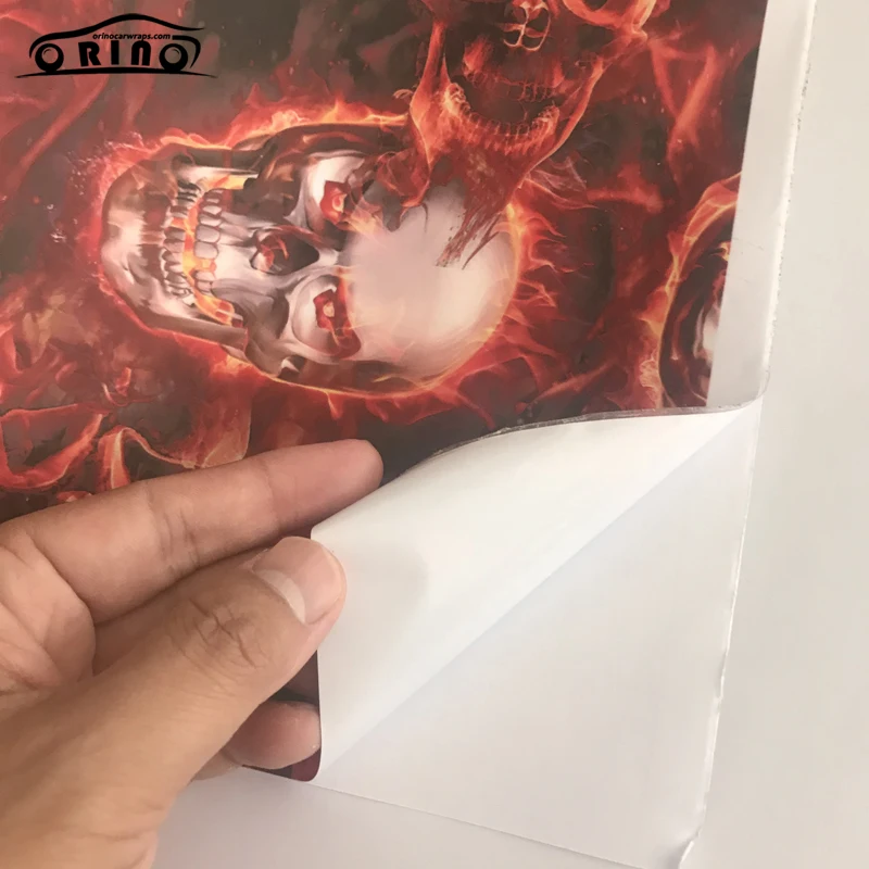 

Blazing Skull Sticker Bomb Vinyl Wrap Adhesive Cartoon Skull JDM Printed Racing Motorcycle Bike Scooter Computer Sticker Decal