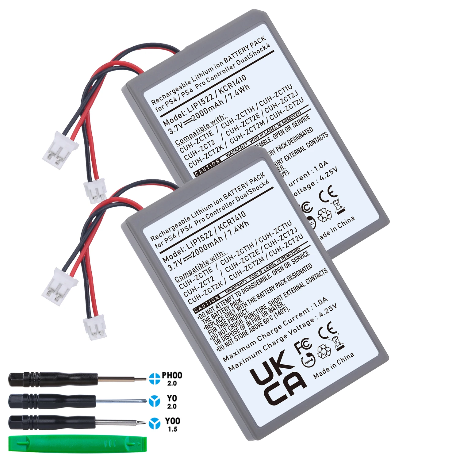 

LIP1522 KCR1410 Bateria PS4 Controller Battery for Sony PlayStation 4 DualShock4 V1 V2 CUH-ZCT1E CUH-ZCT2 Wireless Controller